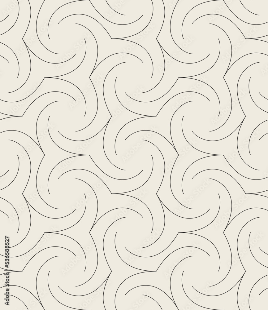 Spiralling Repeating Pattern Seamless pattern with spiral curls. Vector repeating texture. Stylish ...