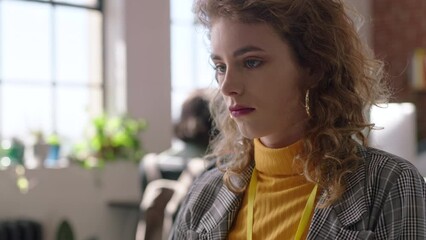 Aufkleber - Teamwork, businesswomen and talking about project, training and confirm strategy at office or workplace. Female coworkers, share idea or advice for planning, collaboration and consulting in workspace