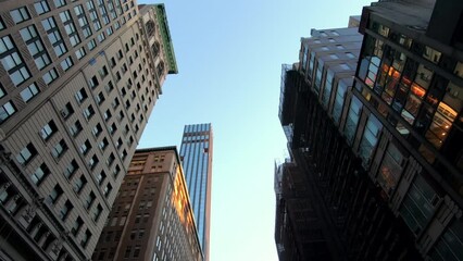 Sticker - Low angle of New York city buildings.