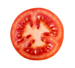 Wall Mural - slice of tomato on white. png file with transparent background.