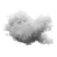 Wall Mural - single white cloud with transparent background