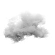 single white cloud with transparent background