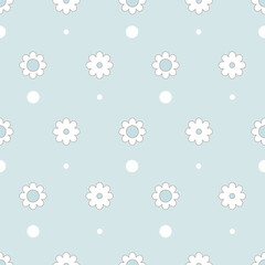 Wall Mural - Seamless pattern with daisy flower