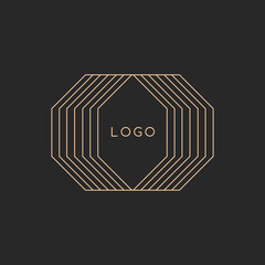 Wall Mural - Logo in a modern style. Vector linear icon. Boho characters - moon logo design templates - abstract design elements for decoration in modern minimalist style for social media posts, stories.
