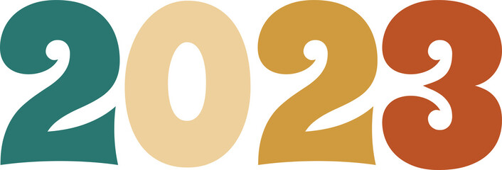 Sticker - 2023 happy new year. 2023 PNG Transparent Images. minimal style. PNG. greeting card.