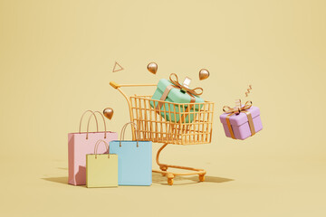 3d rendering shopping concept picture