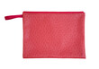 red ostrich handbag isolated