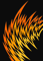 Poster - abstract background with gradient curved spikes pattern