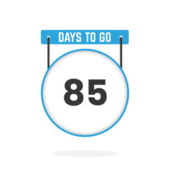 85 Days Left Countdown for sales promotion. 85 days left to go Promotional sales banner