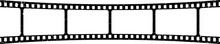 Retro Curved Film Strip. Old Grunge Cinema Movie Strip. Analog Video Recording Equipment. Vector Illustration