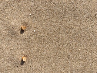 Aufkleber - two cigarette butts arranged as bullet points in sand on beach