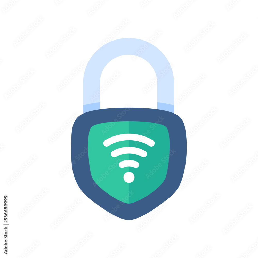 Unlocking the padlock with authentication technology. privacy protection concept