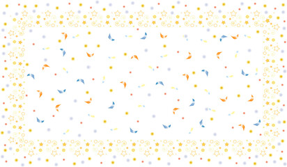 Wall Mural - beautiful festive frame with confetti and sequins