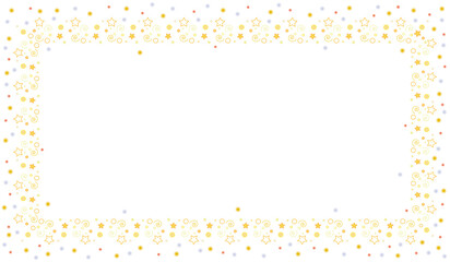 Wall Mural - beautiful festive frame with confetti and sequins