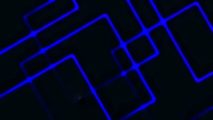 Wall Mural - Abstract blue vibrant color square backdrop. Abstract elegant square blue stripe. Glowing line on the dark background.