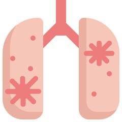 Sticker - lung cancer icon