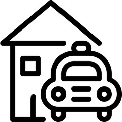 Sticker - car house taxi icon