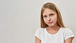 © Svitlana - Partial of serious teenage girl looking at camera