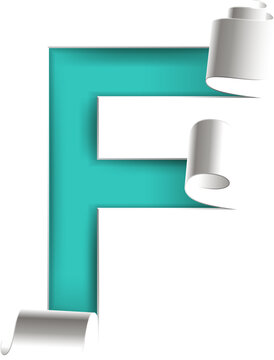Alphabet paper cut font