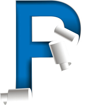 Alphabet paper cut font