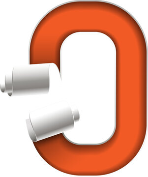 Alphabet paper cut font
