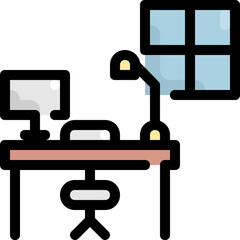 Sticker - desk icon