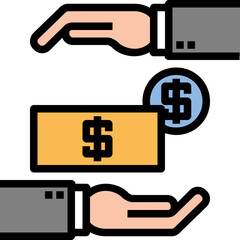 Sticker - money icon