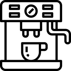 Sticker - coffee maker icon