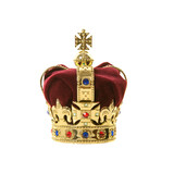 Fototapeta Zwierzęta - Classic king’s crown isolated on a white background