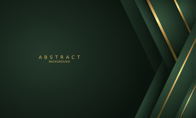 dark green luxury premium background and gold line.