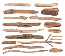 Pieces Of Drift Wood Isolated On Transparent Background