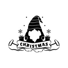 Wall Mural - Christmas lettering badge design illustration