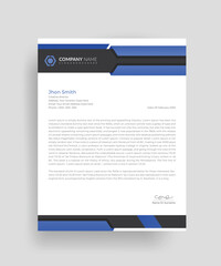Wall Mural - Corporate business letterhead design, official minimal creative abstract professional print-ready letterhead for your corporate project.