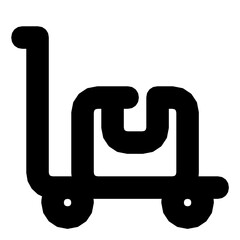 Poster - package cart trolley icon