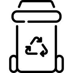 Wall Mural - bin recycle icon