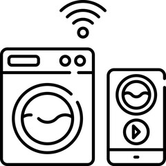 Canvas Print - washing machine icon