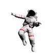 Astronaut, with transparent background, 3D rendering.