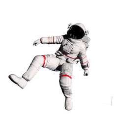 Wall Mural - astronaut, with transparent background, 3d rendering.