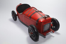 Vintage Red Toy Racing Car