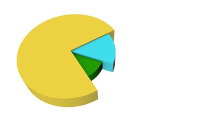 Poster - Circle chart. Percent report. Presentation in the office.