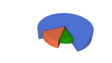 Poster - Circle chart. Percent report. Presentation in the office.