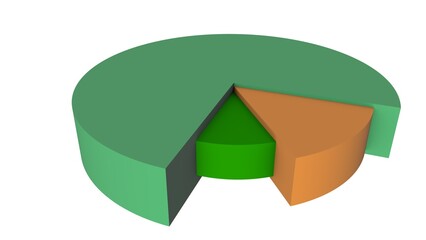 Poster - Circle chart. Percent report. Presentation in the office.