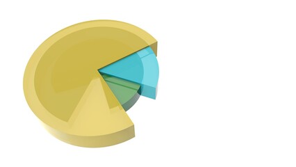 Poster - Circle chart. Percent report. Presentation in the office.