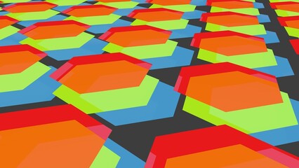 Poster - Multicolored abstract background of geometric shapes.