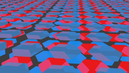 Poster - Multicolored abstract background of geometric shapes.