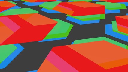 Poster - Multicolored abstract background of geometric shapes.