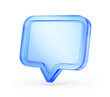 Social media speech, notification icon. 3d rendering
