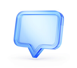 Social media speech, notification icon. 3d rendering