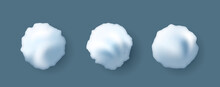 Snowball Splatter. Snow Splashes And Round Shape White Snowballs Winter Kids Game Frozen Elements