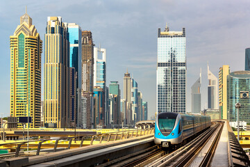 Poster - Metro railway in Dubai